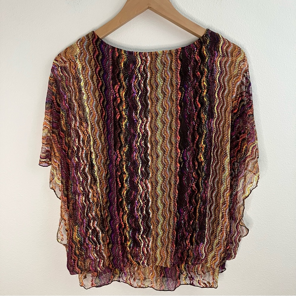 Multi Color Chevron Lace Top - Picture 12 of 14